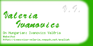 valeria ivanovics business card